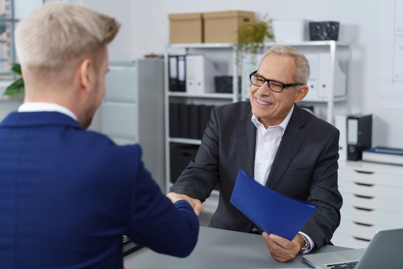 Lawyer Client Shake Hands